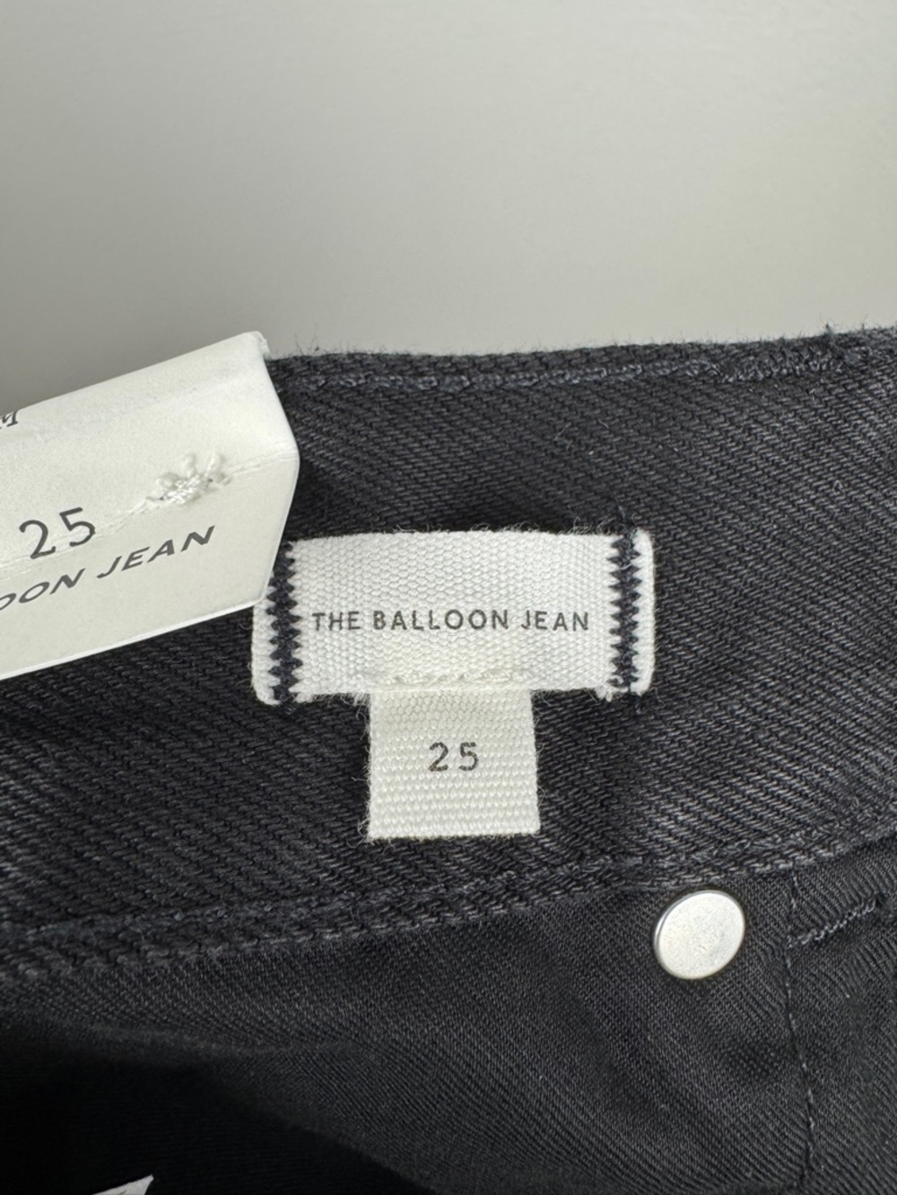 Madewell Balloon Barrel Leg High Rise Jeans Black Size 25 NWT - Picture 9 of 10